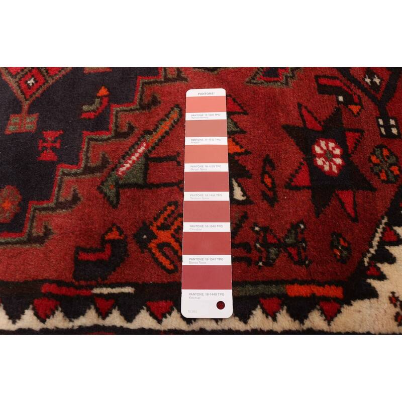 ECARPETGALLERY Hand-knotted Andelz Red Wool Rug - 3'0 x 4'11