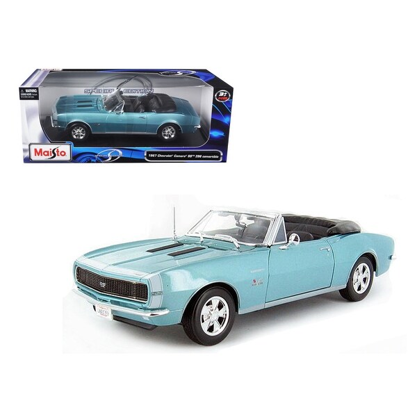 1967 Chevrolet Camaro Ss 396 Convertible Turquoise 1 18 Diecast Model Car By Maisto