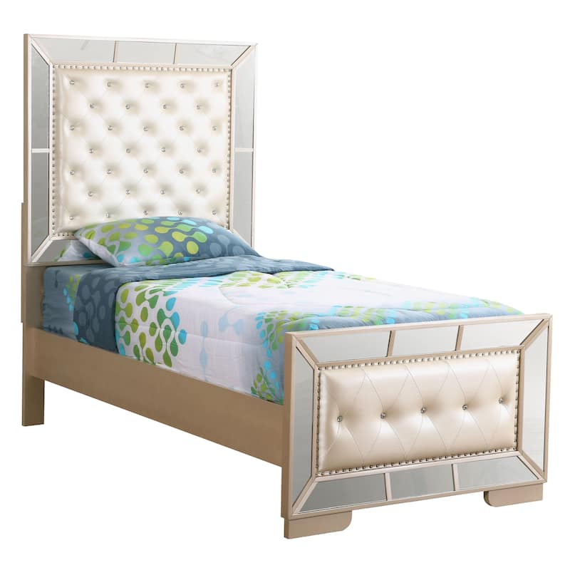 Hollywood Hills Faux Leather Tufted Bed