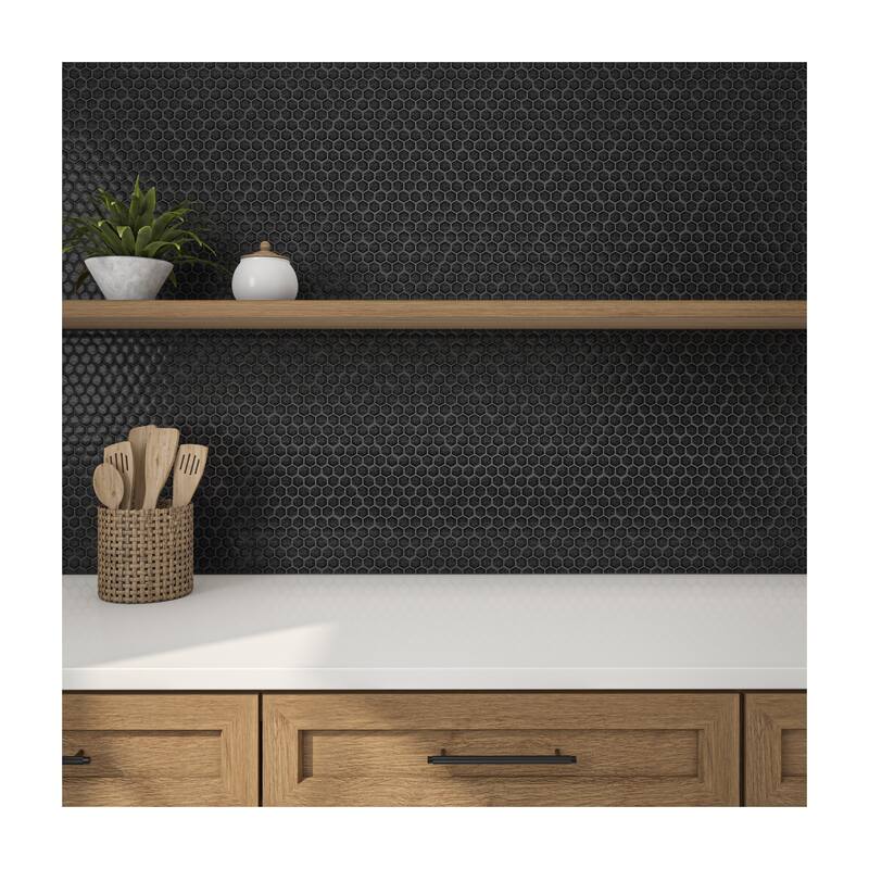 Daltile Uptown Glass 1" Hexagon Mosaic (18 PC Per Carton) (16.92 SQFT Per Carton)