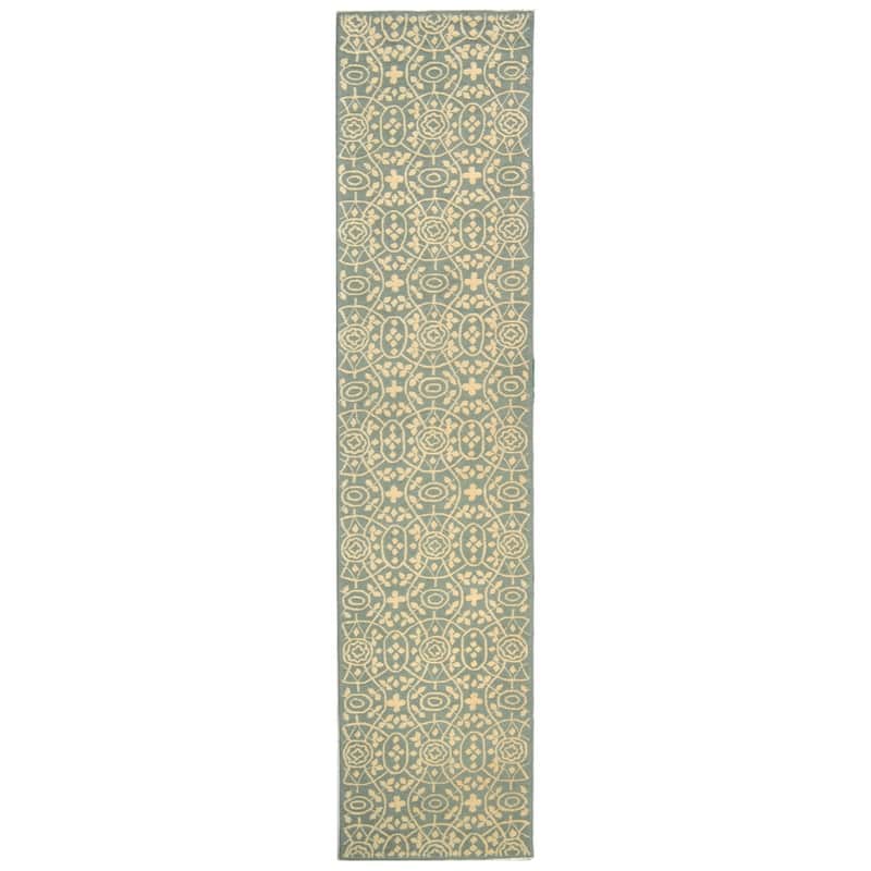 Martha Stewart by SAFAVIEH Bloomery Cotton Rug - 2'3" x 10' Runner - Aloe