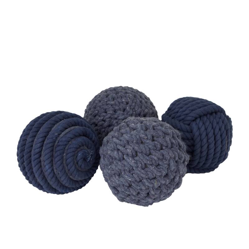 Jute Coastal Orbs & Vase Filler (Set of 4) - S/4 4"W, 4"H