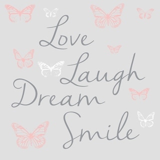 RoomMates Pink Butterfly Dream Wall Decals W/ 3D Cutout Butterflies
