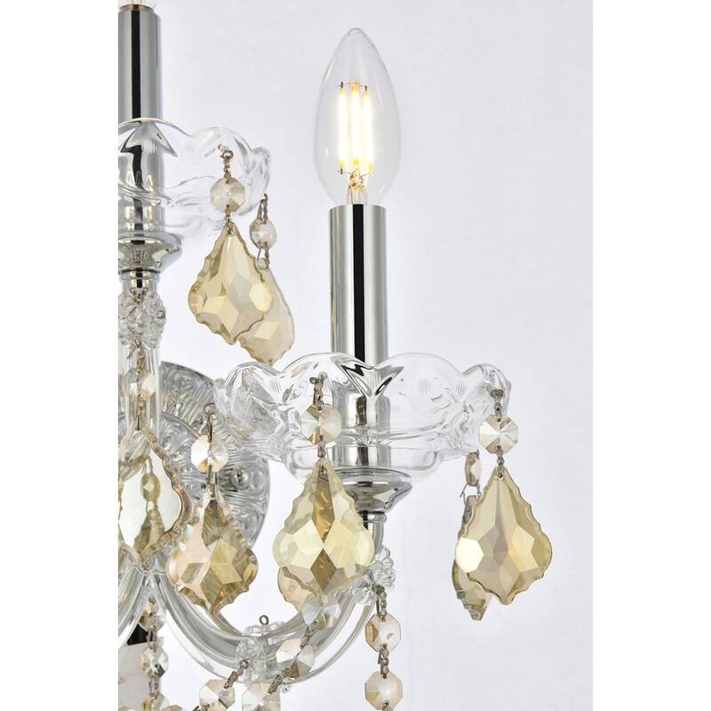 Fleur Illumination Collection Wall Sconce D:12in H:22in E:8.5in Lt:3 Chrome Finish