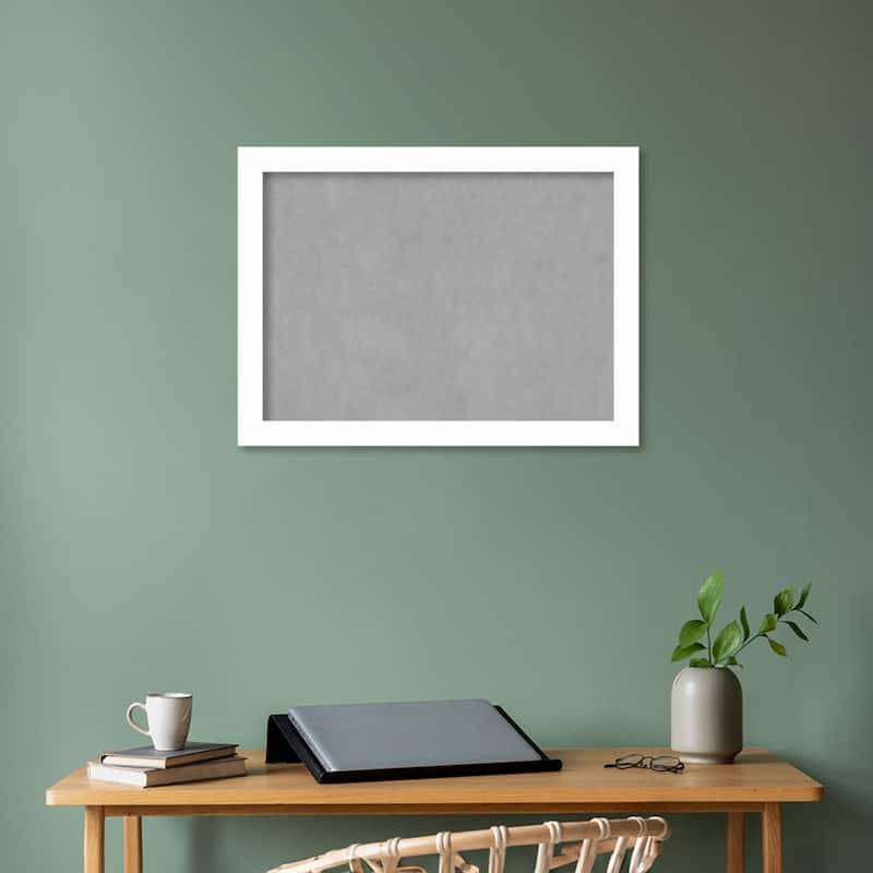 Amanti Art Basic White Narrow Framed Magnetic Board
