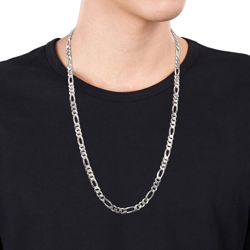 Miadora Sterling Silver Figaro Necklace