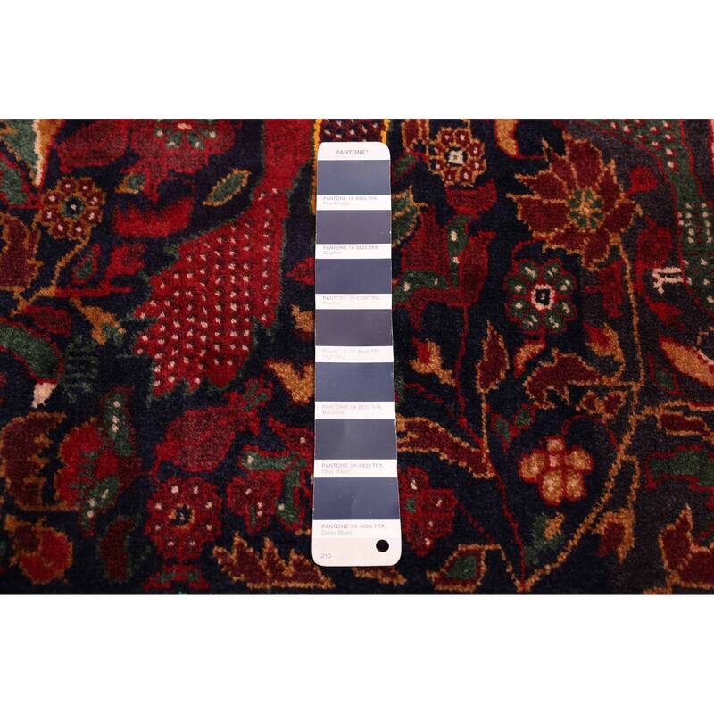 ECARPETGALLERY Hand-knotted Teimani Dark Navy, Red Wool Rug - 3'10 x 5'11