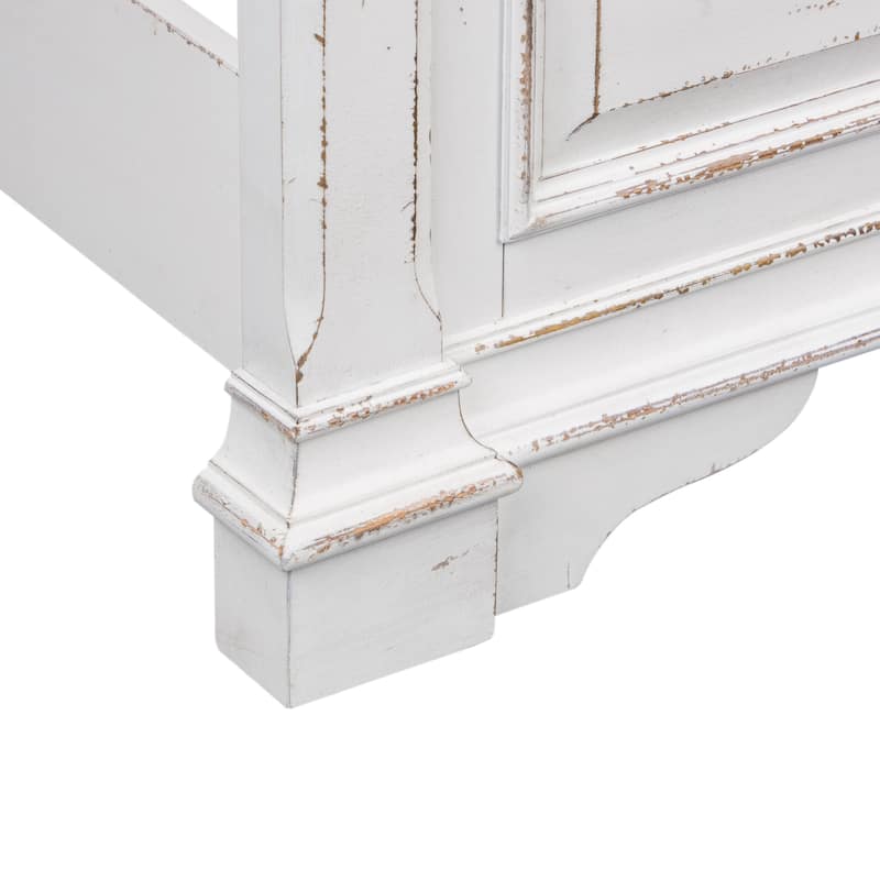 The Gray Barn Abbey Park Antique White King Panel Bed