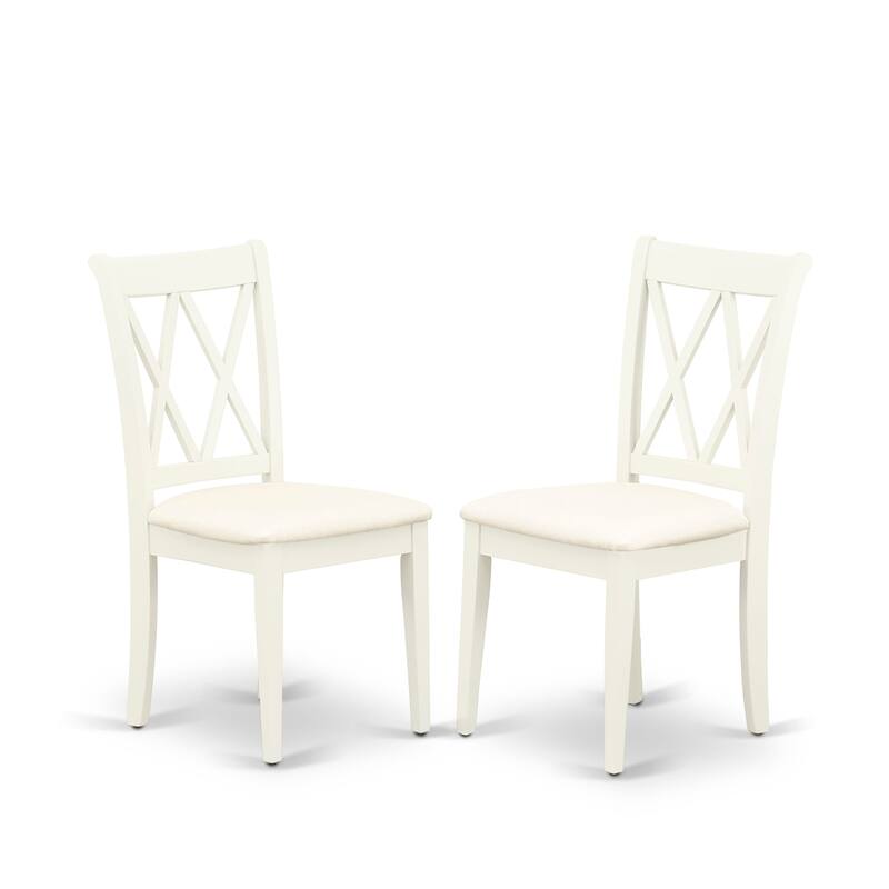 East West Furniture 5 Piece Kitchen Table Set- a Dining Table and 4 Linen Fabric Dining Chairs, (Finish Options)