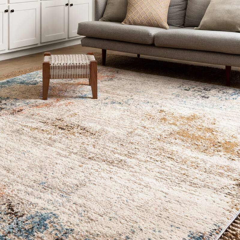 Alexander Home Keara Abstract Distressed Contemporary & Modern Rug
