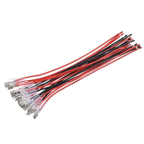 Female Spade Crimp Terminal 4.8mm 6.3mm with 20cm 20 AWG Wire Bed