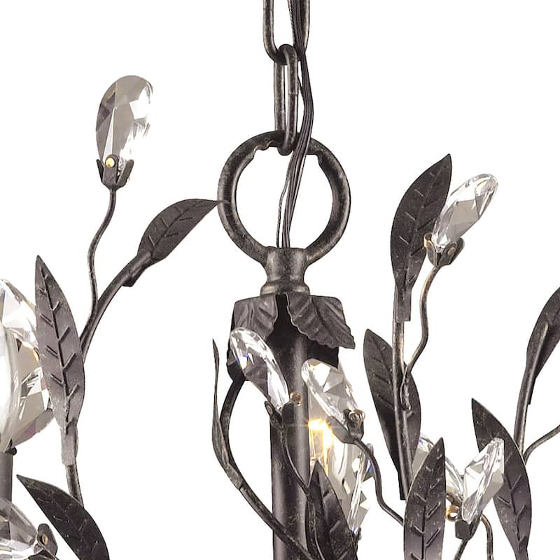 Circeo 16-inch Wide 3-Light Chandelier in Deep Rust