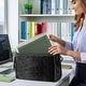 preview thumbnail 4 of 5, Sorbus Set of 6 Wide Hanging File Organizer Bin, Interior 10"x12" Clear Plastic Stackable for Document Storage