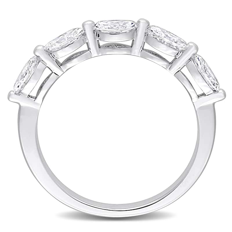 Miadora 3/4ct TDW Marquise-Cut Diamond Anniversary Ring in 14k White Gold