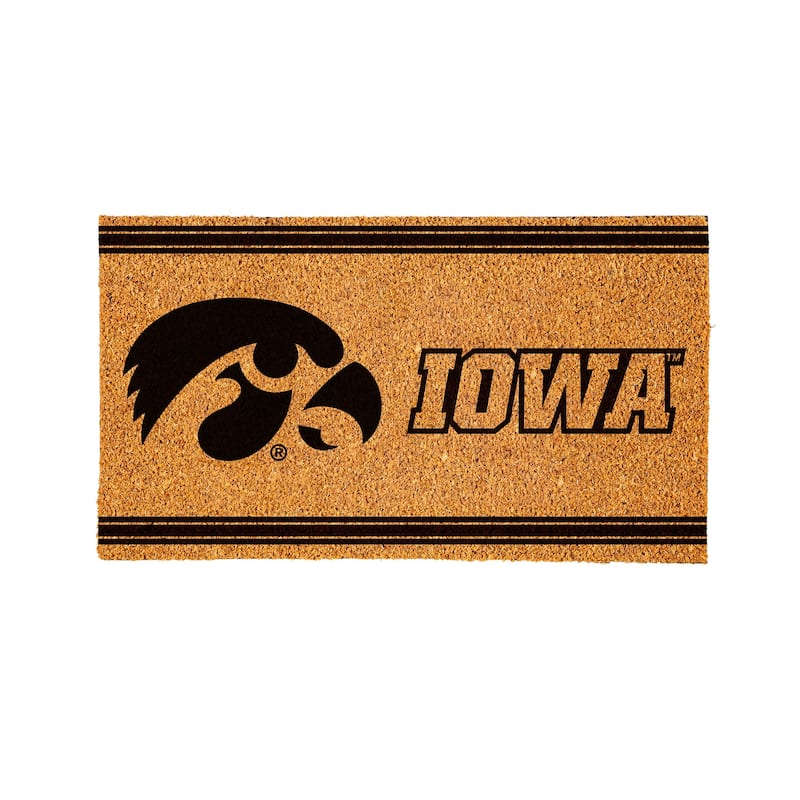 University of Iowa PVC Door Mat - Black