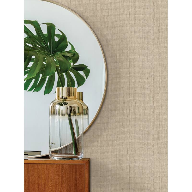 Advantage Hoshi Beige Woven Wallpaper - 20.9in x 396in x 0.025in - 20.9in x 396in x 0.025in