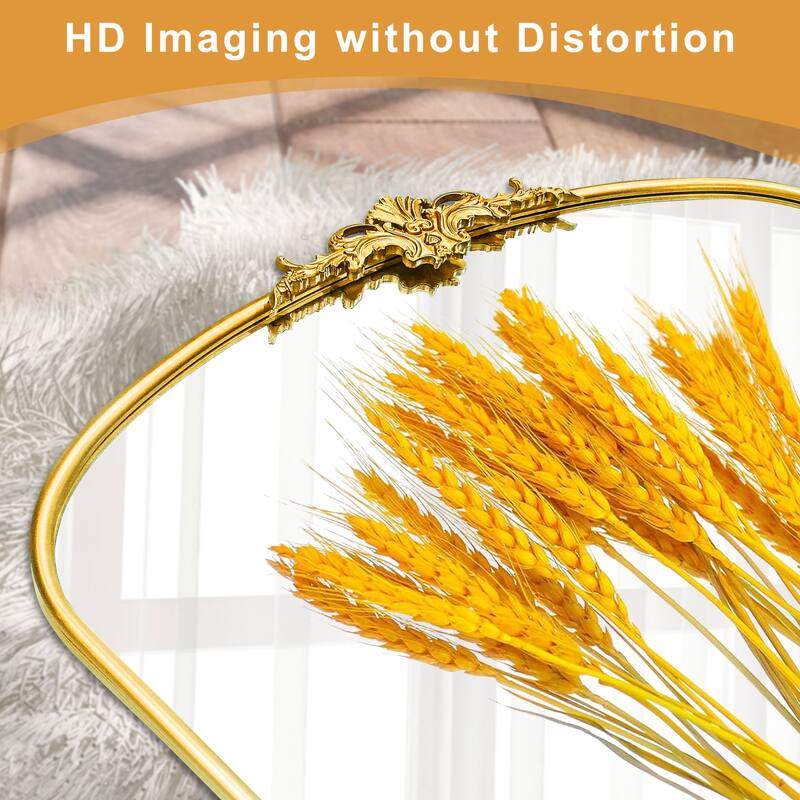 Vintage Carved Arched Mirror Baroque Mirror