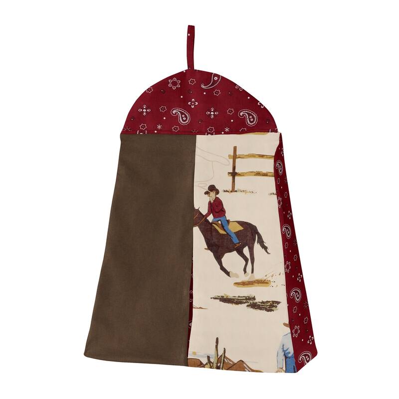 Sweet Jojo Designs Tan Brown Western Cowboy Boy 5p Nursery Crib Bedding Set Red Southern Country Blue and White Wild West Horse