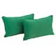 20-inch by 12-inch Lumbar Throw Pillows (Set of 2) - Emerald
