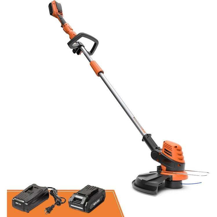 12" Cordless String Trimmer 2.0AH Battery & Charger Included - Orange