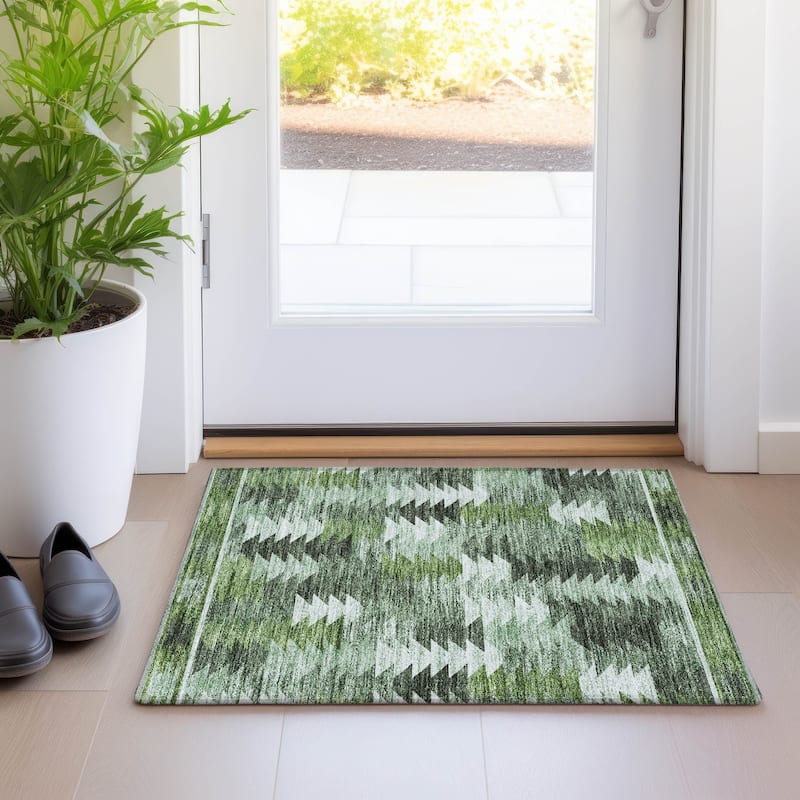 Machine Washable Indoor/ Outdoor Chantille Boho Moroccan Rug