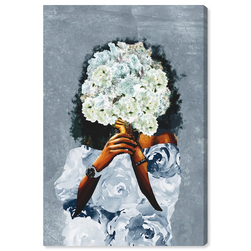 Wynwood Studio 'Garden in France Dusty' Fashion and Glam Wall Art Canvas Print Outfits - Blue, Brown