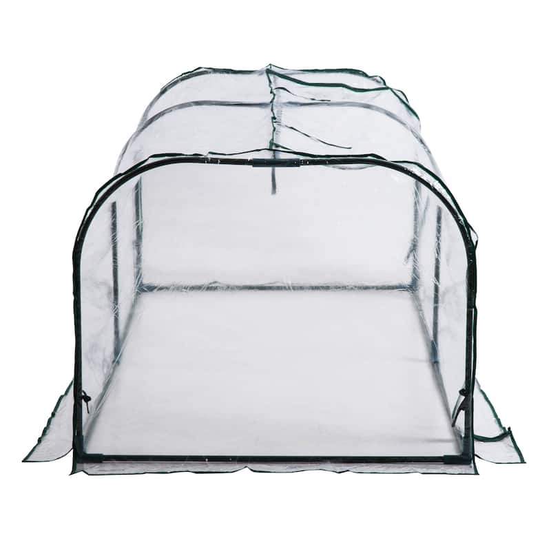 Outsunny 7'L x 3'W x 2.5'H Outdoor Portable Flower Plant Garden Greenhouse with Resistance to UV Rays & Good Ventilation