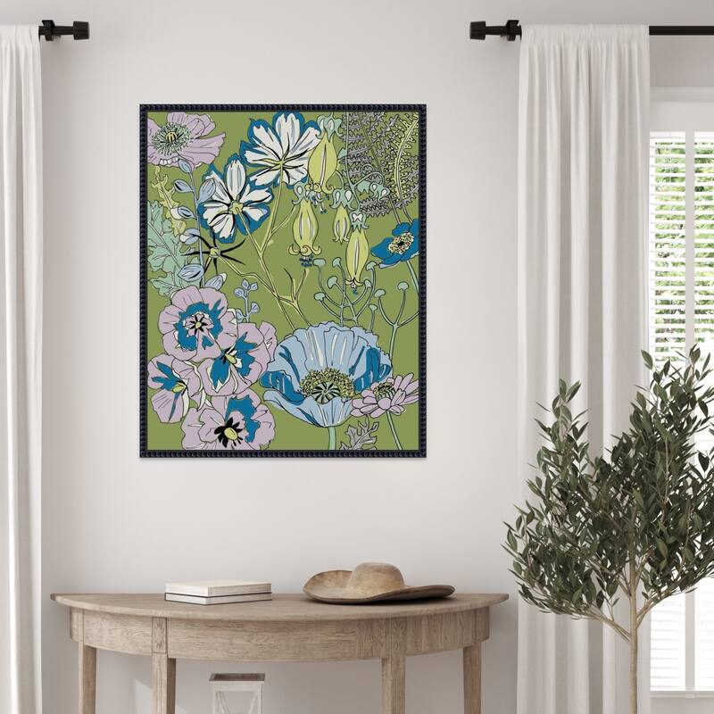 Graphic Garden No. 1 by Chariklia Zarris Framed Canvas Wall Art Print