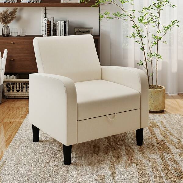 slide 2 of 9, Versatile Single Sofa Chair with Hidden Storage Accent Chair Beige -1-Piece