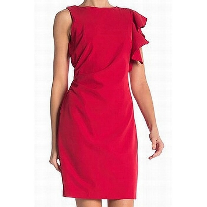 julia jordan ruffled sheath dress