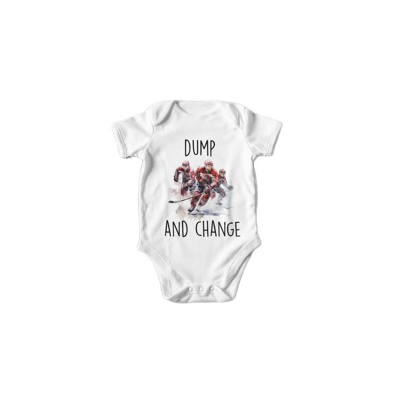 Hockey Dump - Baby Boy Girl Clothes Infant Bodysuit Funny Cute Newborn - Natural - 0-3M