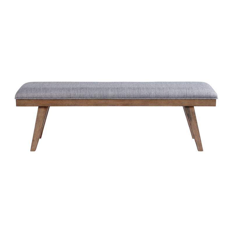 Oslo Bench with Cushion and 4 Legs, Weathered Chestnut