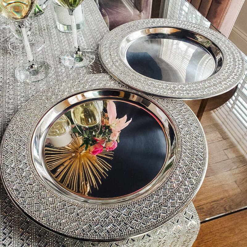 Sparkles Home Madison Avenue Rhinestone Charger Plate