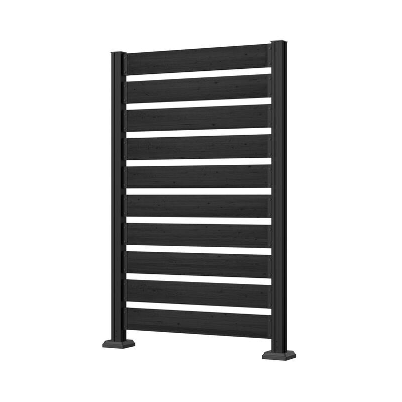 VEIKOUS 1 Pannel Versatile Outdoor Privacy Panels, Aluminum and Wooden Fence Panels for Garden