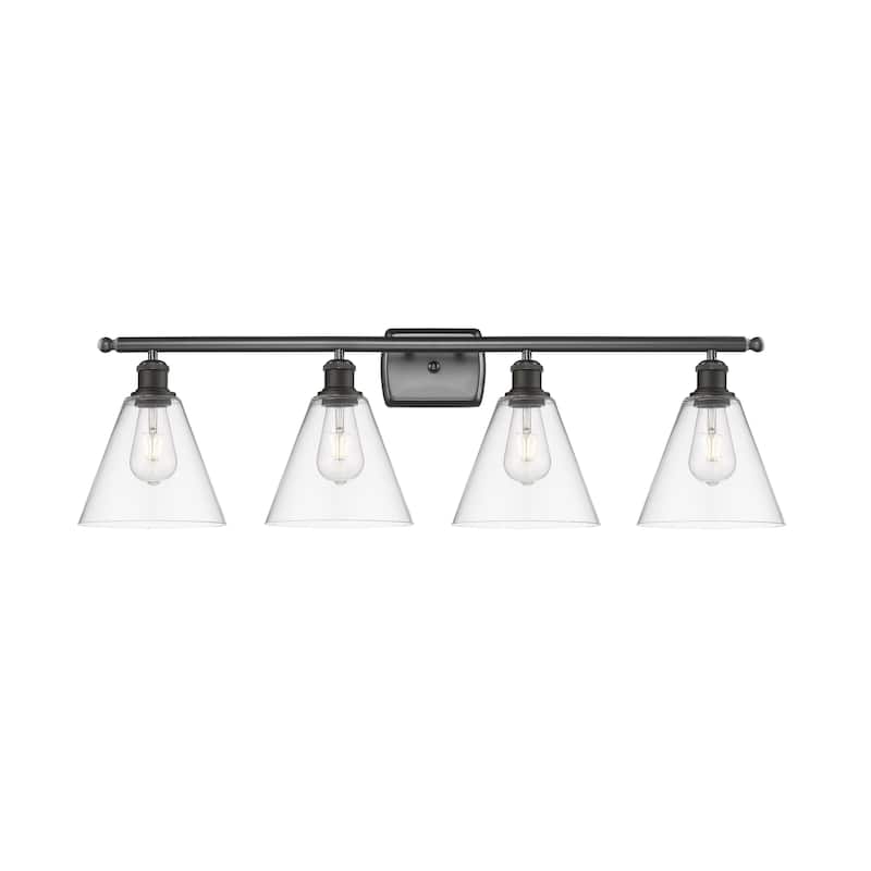 Innovations Lighting Berkshire - 4 Light 38" Bath Vanity Light - Clear/Oil Rubbed Bronze Finish
