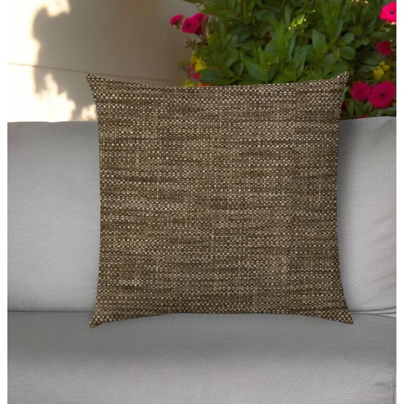 HomeRoots 20" Brown Indoor Outdoor Throw Pillow Cover With Texture - 19.5' X '19.5' X '0.25 - Brown - 19.5' X '19.5' X '0.25