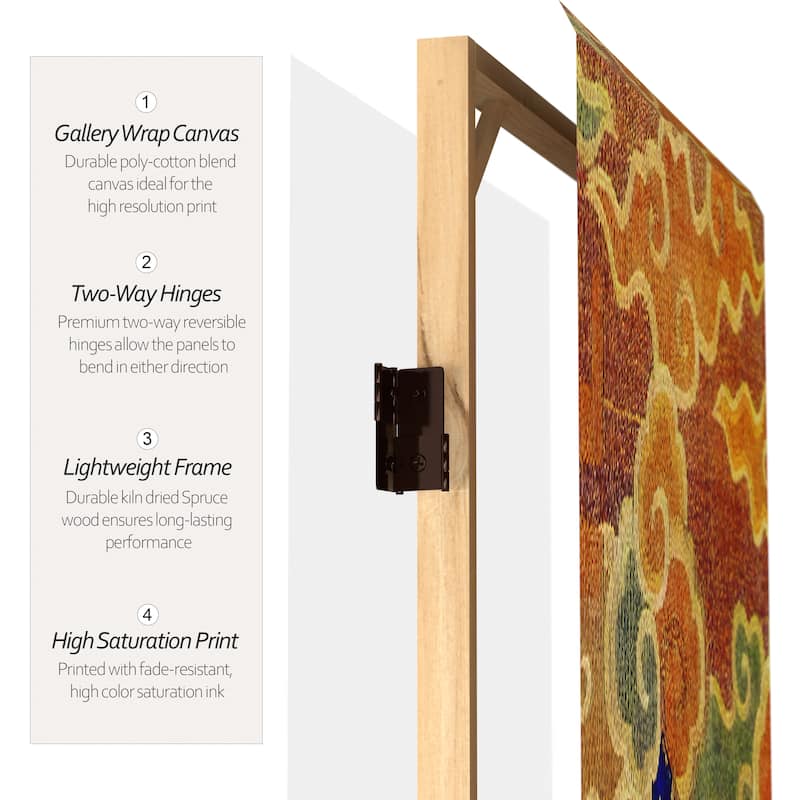 Handmade 6' Dragon of the Red Chamber Double Sided Room Divider