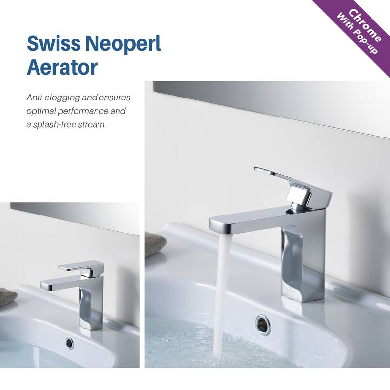 Solid Brass Lead-free Single-handle High Arc Bathroom Faucet
