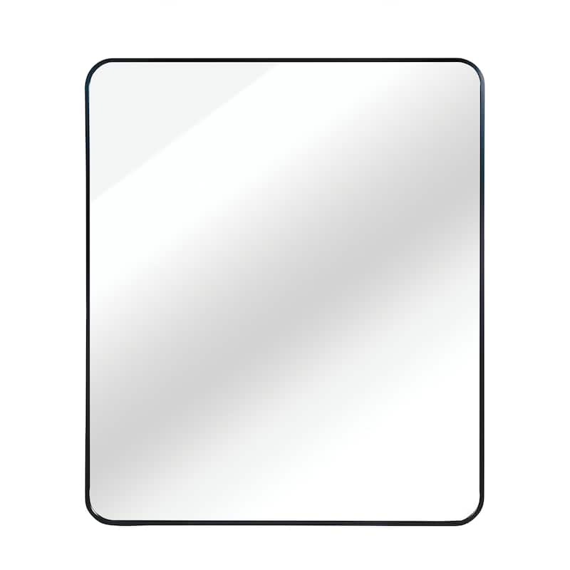 Rectangular Bathroom Wall Mirror with Aluminum Frame,Hooks and Screws