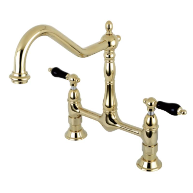 Kingston Brass Duchess 1.8 GPM Bridge Kitchen Faucet - Polished Brass