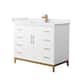 Option White / White Cultured Marble Top / Satin Bronze