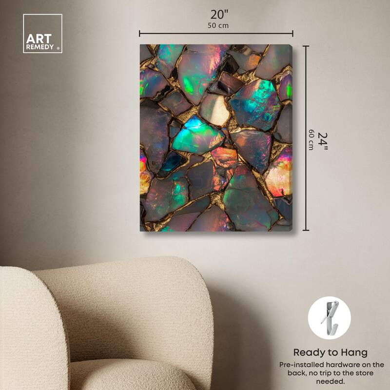 Stonic Rainbow Canvas by Art Remedy, Gallery Wrapped