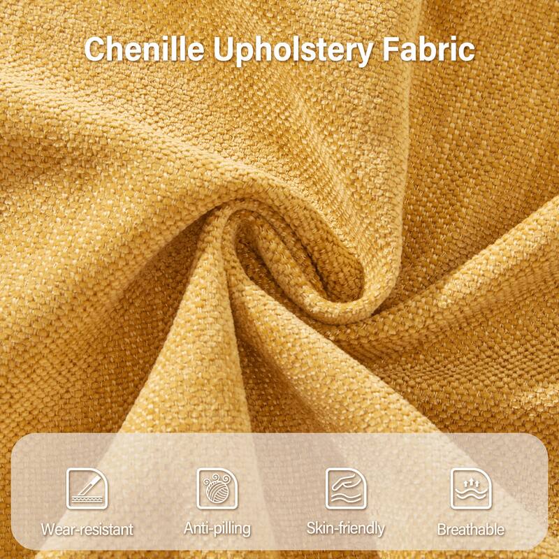 Fabric Upholstered Counter Height Swivel Bar Stools - 37.8"H x 19.7"W x 23.2"D