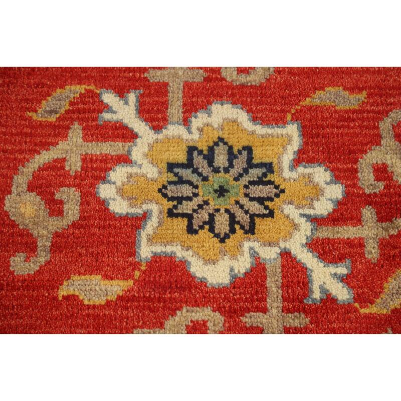 Hand Knotted Oriental 100% Wool Carpet Traditional Floral Oranges & Rust Heriz (serapi) Area Rug - 10' 0'' X 8' 0''