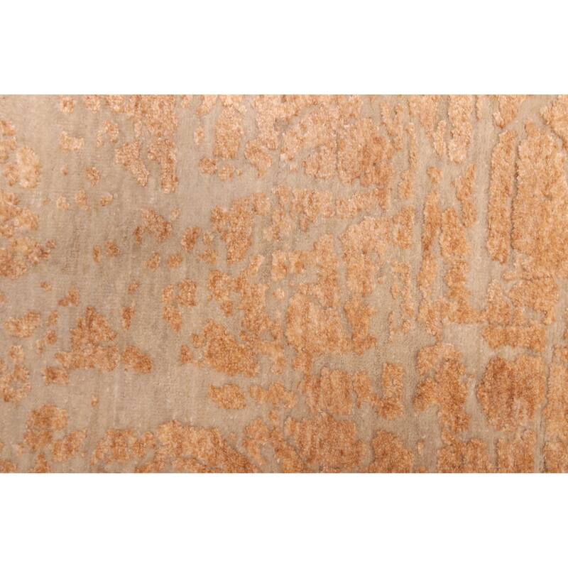 ECARPETGALLERY Hand-knotted Legacy Tan Silk, Wool Rug - 2'6 x 10'0