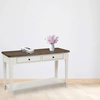 Chromcraft Peter Revington Console Table in Gray, White Finish