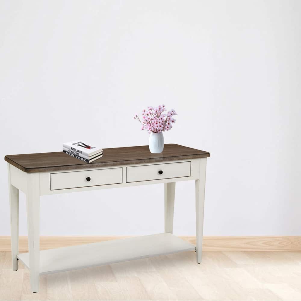 Chromcraft Peter Revington Console Table in Gray, White Finish