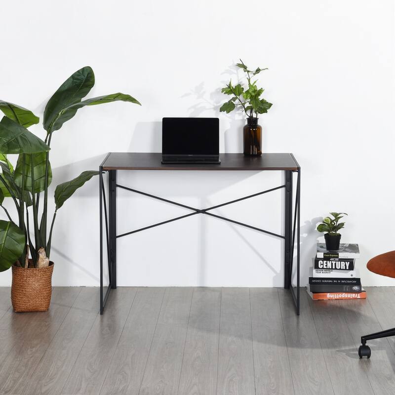 HomyLin 39" Simple Folding Study Writing Desk, No Assembly Required