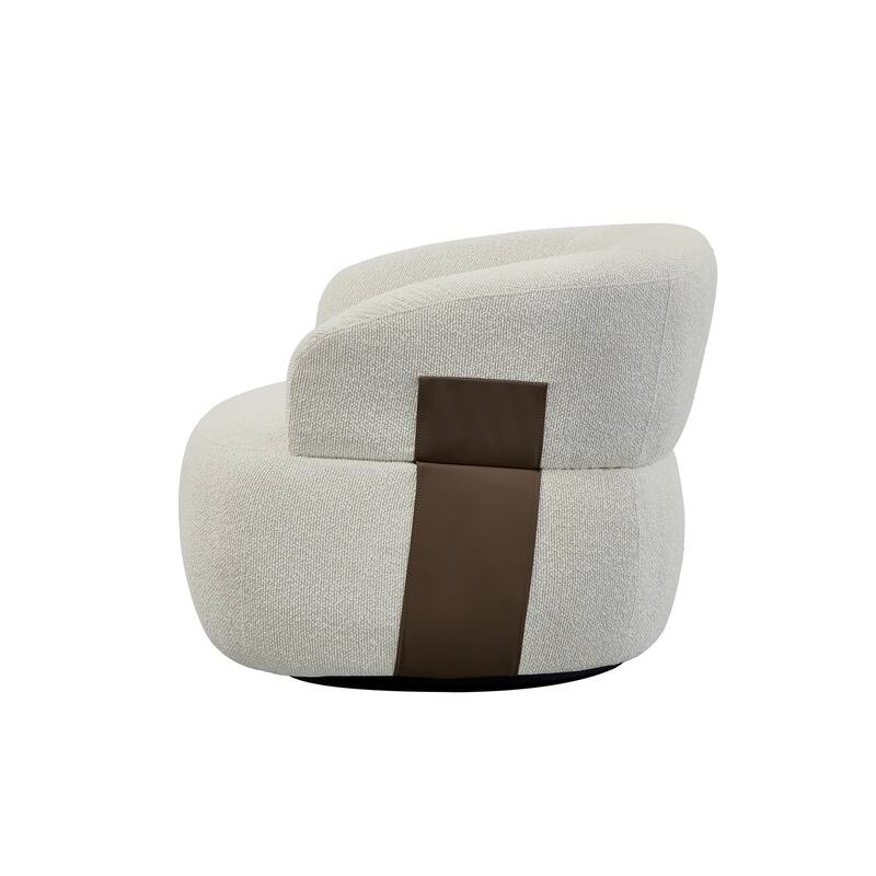 Kieon 33"W 360 Swivel Barrel Chair Modern Accent Chair Set of 2