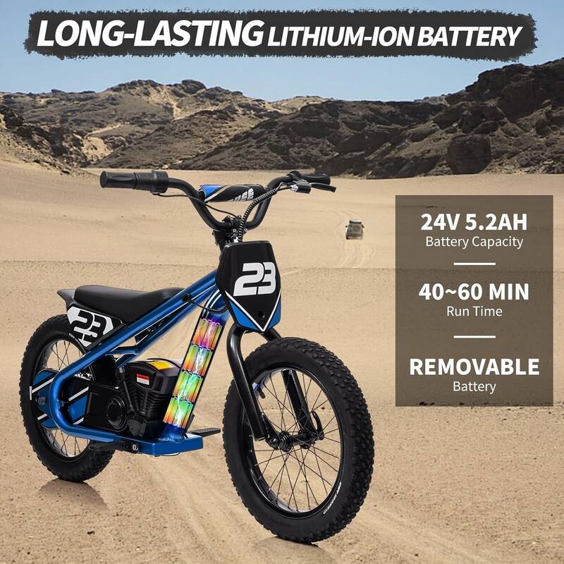 Kids Electric Dirt Bike, Electric Balance Bike for Kids Ages 6-12 Best Gift